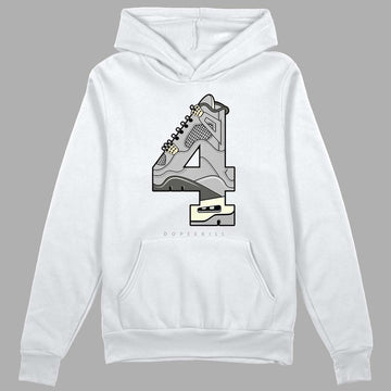 Jordan 4 Retro SE Craft Photon Dust DopeSkill Hoodie Sweatshirt No.4 Graphic Streetwear  - White 