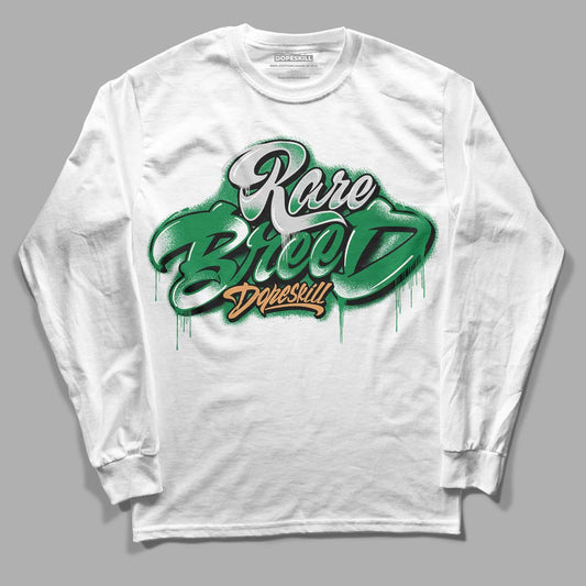 Nike SB x Jordan 4 “Pine Green” DopeSkill Long Sleeve T-Shirt Rare Breed Type Graphic Streetwear - White