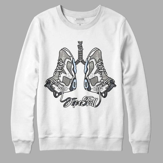 Jordan 6 Retro Cool Grey DopeSkill Sweatshirt Breathe Graphic Streetwear - White 