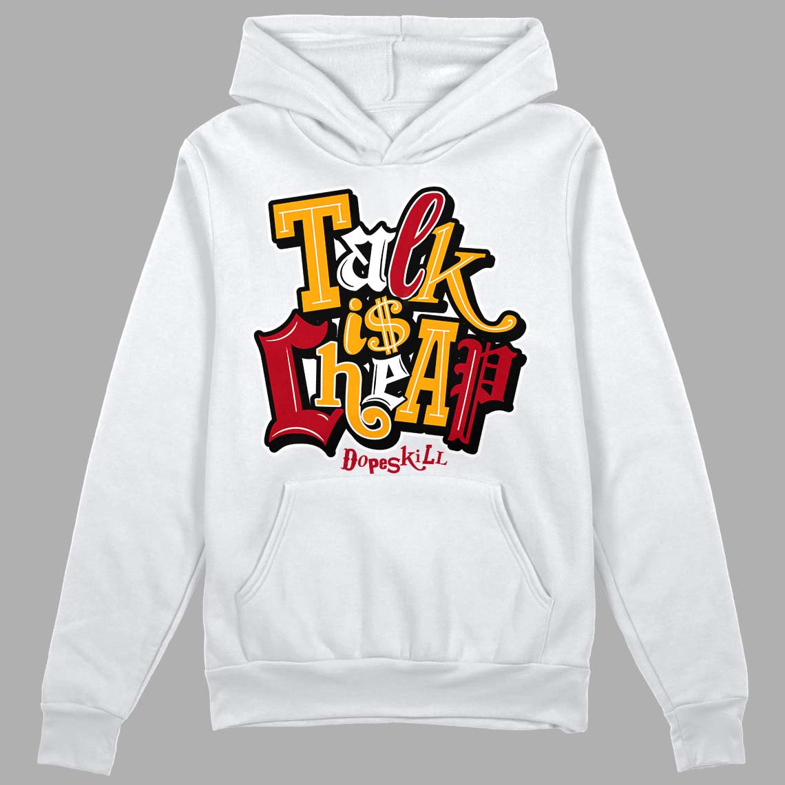 Cardinal 7s DopeSkill Hoodie Sweatshirt Talk Is Chip Graphic - White