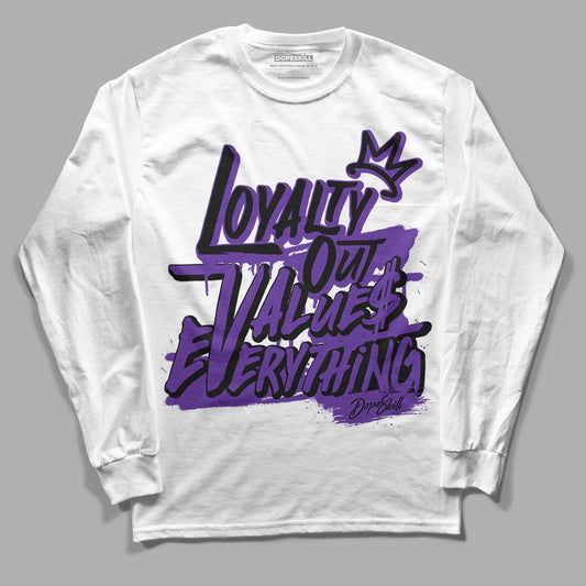 PURPLE Collection DopeSkill Long Sleeve T-Shirt LOVE Graphic - White 