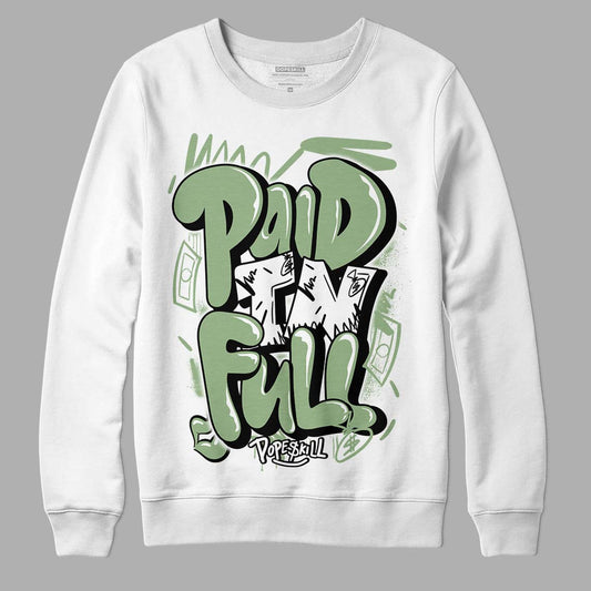 Jordan 4 Retro “Seafoam” DopeSkill Sweatshirt New Paid In Full Graphic Streetwear  - White