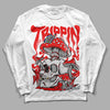 Cherry 11s DopeSkill Long Sleeve T-Shirt Trippin Graphic - White