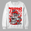 Cherry 11s DopeSkill Sweatshirt Trippin Graphic - White