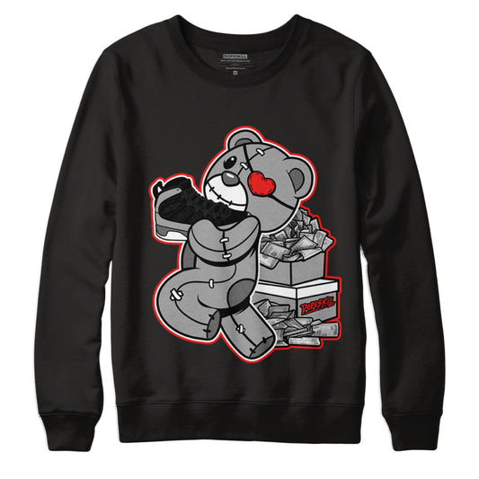 Jordan 9 Particle Grey DopeSkill Sweatshirt Bear Steals Sneaker Graphic - Black
