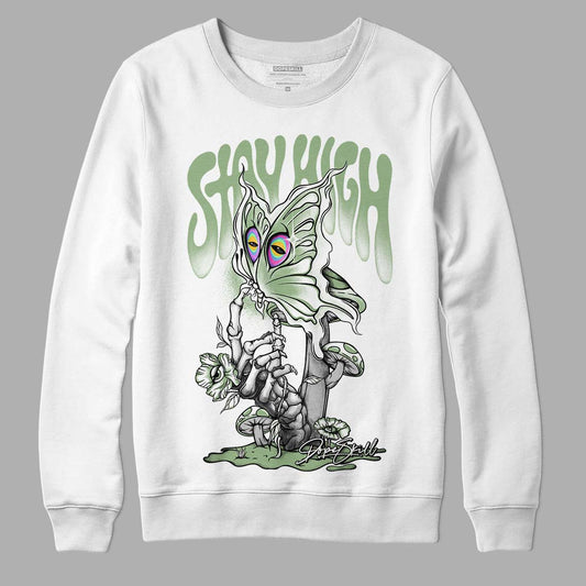 Jordan 4 Retro “Seafoam”  DopeSkill Sweatshirt Stay High  Graphic Streetwear  - White 