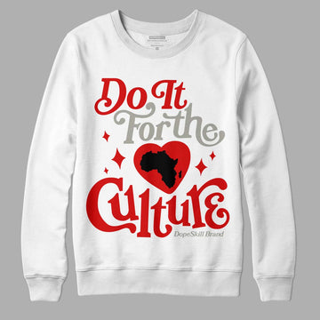 Jordan 3 Fire Red DopeSkill Sweatshirt Do It For The Culture Graphic Streetwear - White