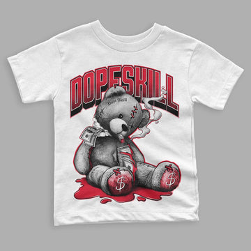Lost & Found 1s DopeSkill Toddler Kids T-shirt Sick Bear Graphic - White 