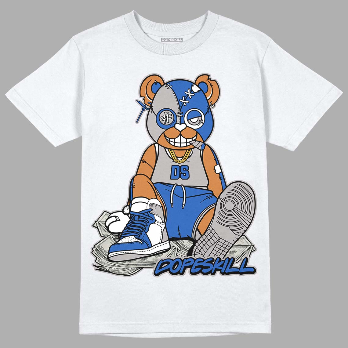 True Blue 1s DopeSkill T-Shirt Greatest Graphic - White