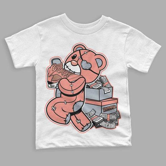 DJ Khaled x Jordan 5 Retro ‘Crimson Bliss’ DopeSkill Toddler Kids T-shirt Bear Steals Sneaker Graphic Streetwear - White 