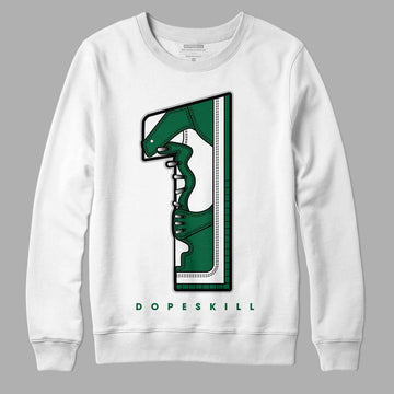 Gorge Green 1s DopeSkill Sweatshirt No.1 Graphic - White 