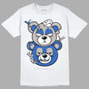 True Blue 1s DopeSkill T-Shirt New Double Bear Graphic - White