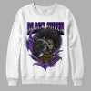 Dark Iris 3s DopeSkill Sweatshirt New Black Queen Graphic - White 