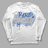 True Blue 1s DopeSkill Long Sleeve T-Shirt Rare Breed Graphic - White