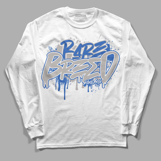 True Blue 1s DopeSkill Long Sleeve T-Shirt Rare Breed Graphic - White