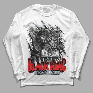 Jordan 3 Retro White Cement Reimagined DopeSkill Long Sleeve T-Shirt Black King Graphic Streetwear - White