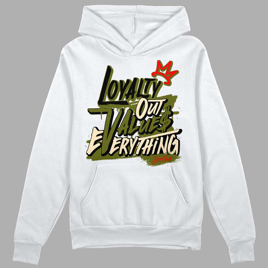 Travis Scott x Jordan 1 Low OG “Olive” DopeSkill Hoodie Sweatshirt LOVE Graphic Streetwear - White