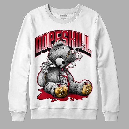 Cardinal 7s DopeSkill Sweatshirt Sick Bear Graphic - White 