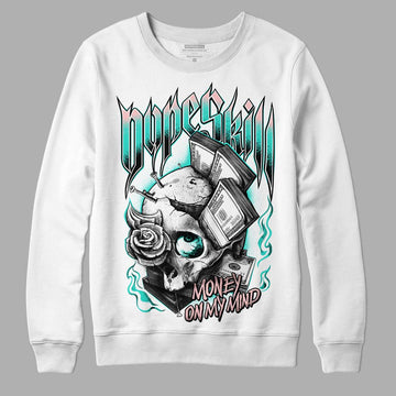 Green Snakeskin Dunk Low DopeSkill Sweatshirt Money On My Mind Graphic - White