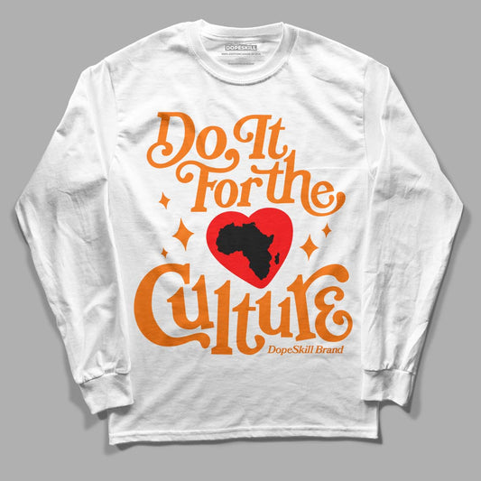 Wmns Dunk Low 'Magma Orange DopeSkill Long Sleeve T-Shirt Do It For The Culture Graphic Streetwear - White