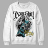 Aqua 5s DopeSkill Sweatshirt Money Loves Me Graphic - White