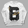 Black Metallic Chrome 6s DopeSkill Long Sleeve T-Shirt Number No.6 Graphic - White