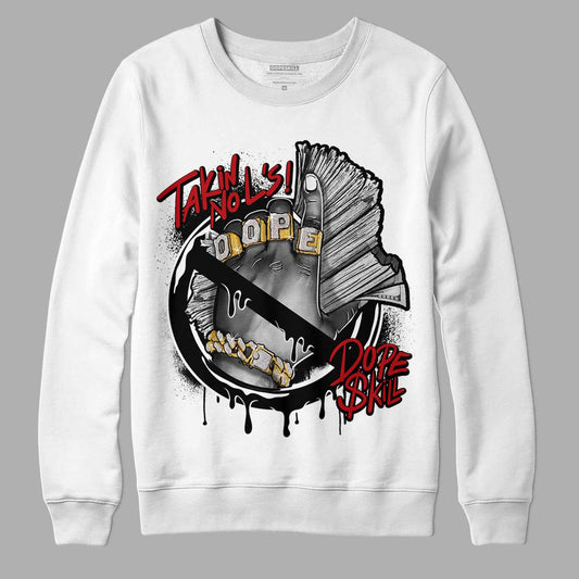 Jordan 13 Retro Playoffs DopeSkill Sweatshirt Takin No L's Graphic Streetwear - White 