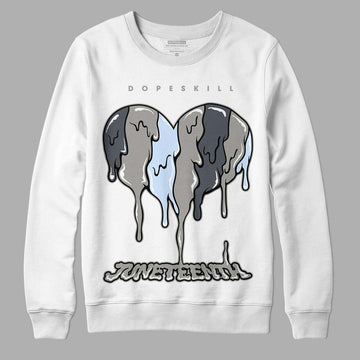 Jordan 6 Retro Cool Grey DopeSkill Sweatshirt Juneteenth Heart Graphic Streetwear - White 