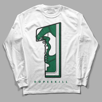  Gorge Green 1s DopeSkill Long Sleeve T-Shirt No.1 Graphic - White 