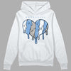 Jordan 5 Retro University Blue DopeSkill Hoodie Sweatshirt Slime Drip Heart Graphic Streetwear - White