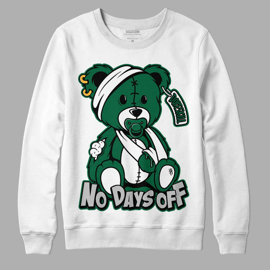 Gorge Green 1s DopeSkill Sweatshirt Hurt Bear Graphic - White 