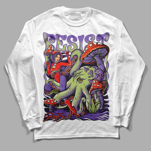 Canyon Purple 4s DopeSkill Long Sleeve T-Shirt Resist Graphic - White 