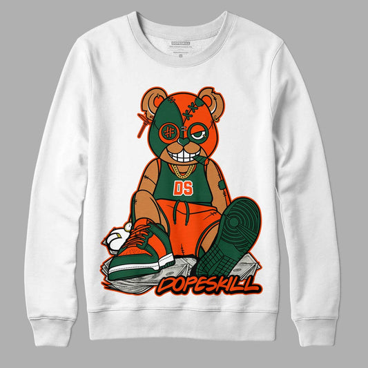 Dunk Low Team Dark Green Orange DopeSkill Sweatshirt Greatest Graphic - White