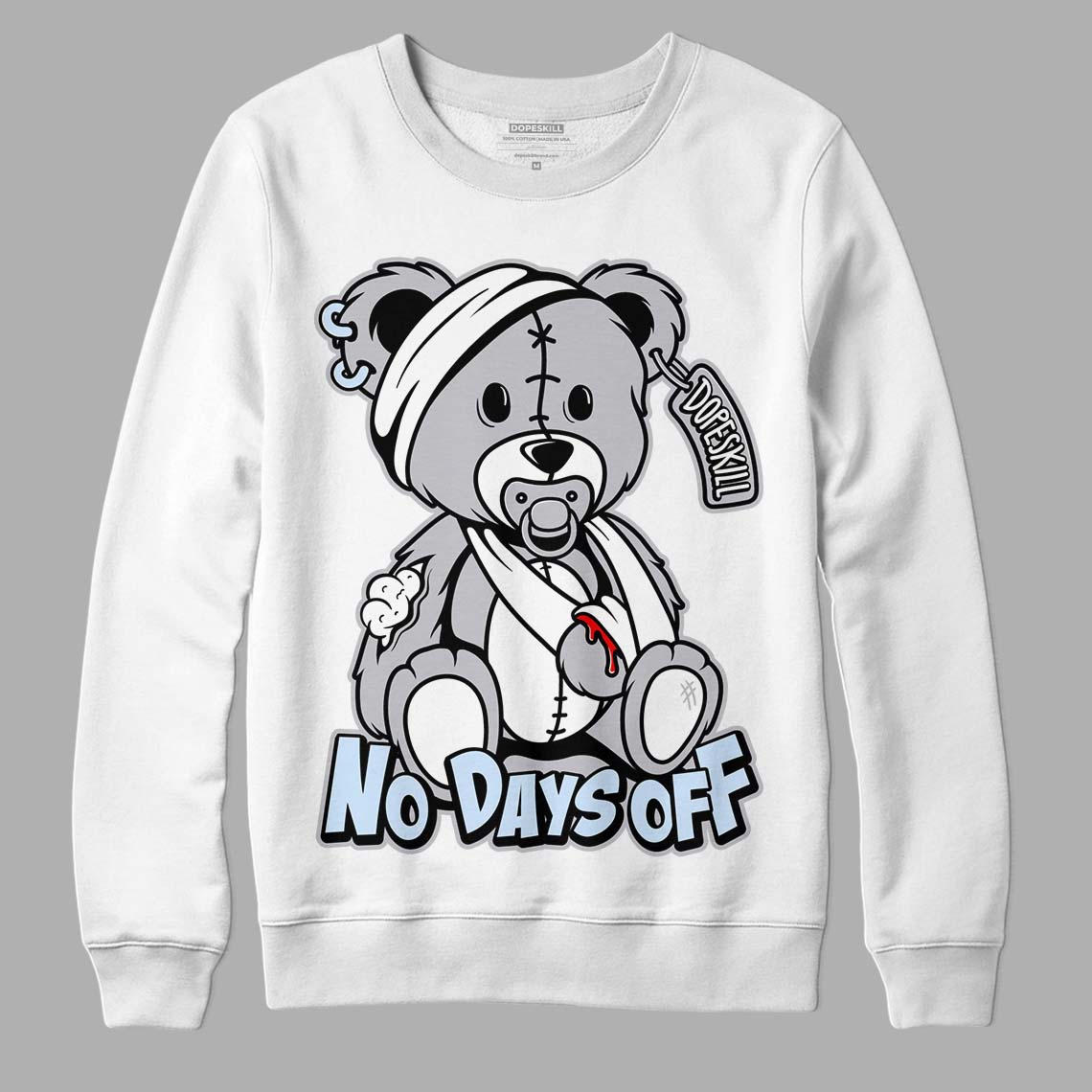 Jordan 11 Retro Low Cement Grey DopeSkill Sweatshirt Hurt Bear Graphic Streetwear - White 