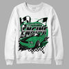 Jordan 1 Low Lucky Green DopeSkill Sweatshirt ENGINE Tshirt Graphic Streetwear - White