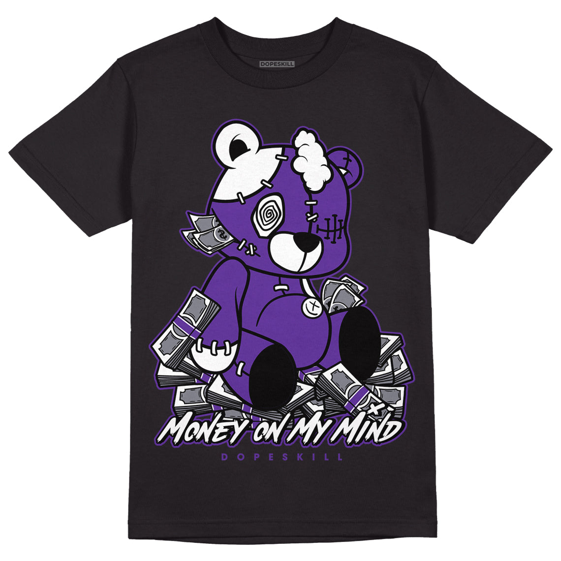 PURPLE Collection DopeSkill T-Shirt MOMM Bear Graphic - Black