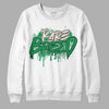 Jordan 2 Retro Lucky Green DopeSkill Sweatshirt Rare Breed Graphic Streetwear  - White 