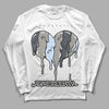 Jordan 6 Retro Cool Grey DopeSkill Long Sleeve T-Shirt Juneteenth Heart Graphic Streetwear - White