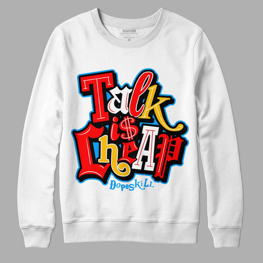 Fruity Pebbles Dunks DopeSkill Sweatshirt Talk Is Chip Graphic - White 