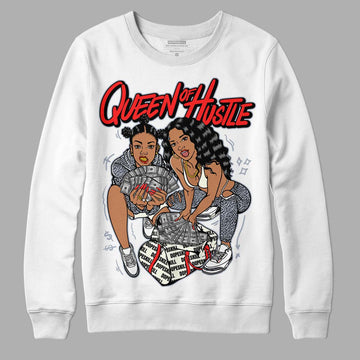 Jordan 3 Retro White Cement Reimagined DopeSkill Sweatshirt Queen Of Hustle Graphic Streetwear - White