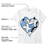 AJ 6 University Blue DopeSkill T-Shirt Heart AJ 6 Graphic