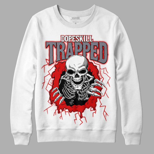 Gym Red 9s DopeSkill Sweatshirt Trapped Halloween Graphic - White 