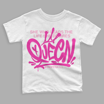 Triple Pink Dunk Low DopeSkill Toddler Kids T-shirt Queen Graphic - White 