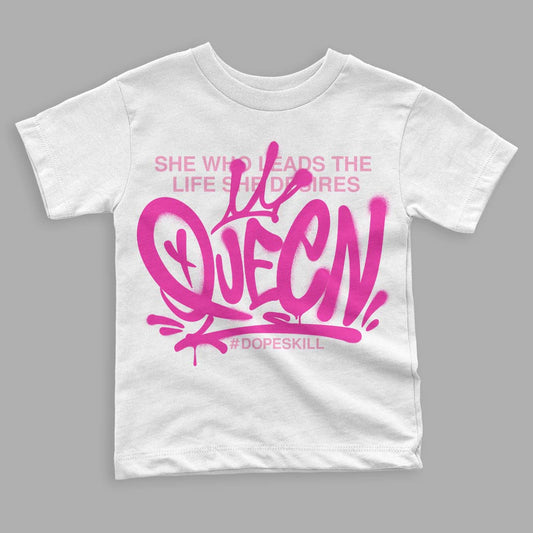 Triple Pink Dunk Low DopeSkill Toddler Kids T-shirt Queen Graphic - White 
