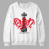 Jordan 4 Red Thunder DopeSkill Sweatshirt Queen Chess Graphic Streetwear - White