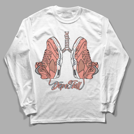 DJ Khaled x Jordan 5 Retro ‘Crimson Bliss’ DopeSkill Long Sleeve T-Shirt Breathe Graphic Streetwear - White