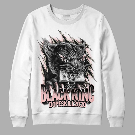 Jordan 1 High OG WMNS Washed Pink DopeSkill Sweatshirt Black King Graphic Streetwear - White