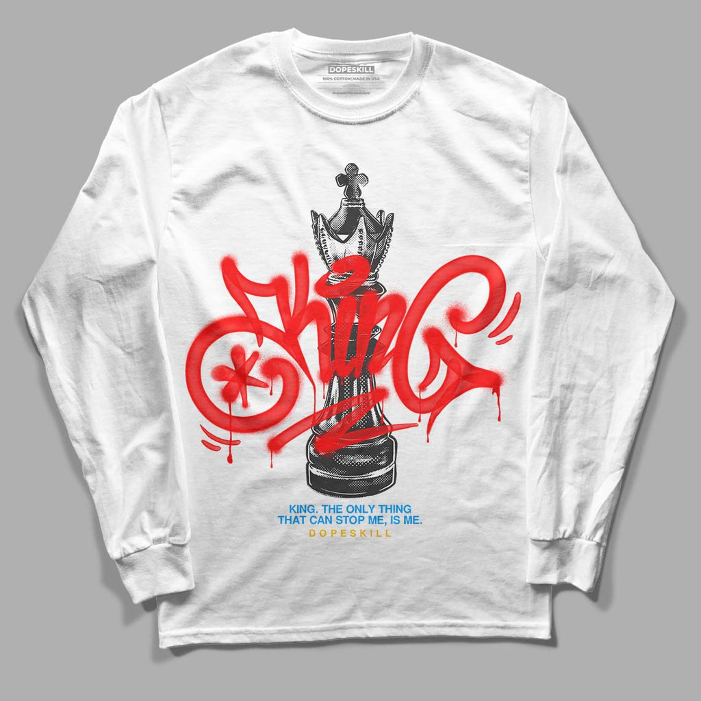 Nike Dunk Low x LeBron James 'Fruity Pebbles' DopeSkill Long Sleeve T-Shirt King Chess Graphic Streetwear - White