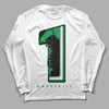 Jordan 1 Low Lucky Green DopeSkill Long Sleeve T-Shirt No.1 Graphic Streetwear - White