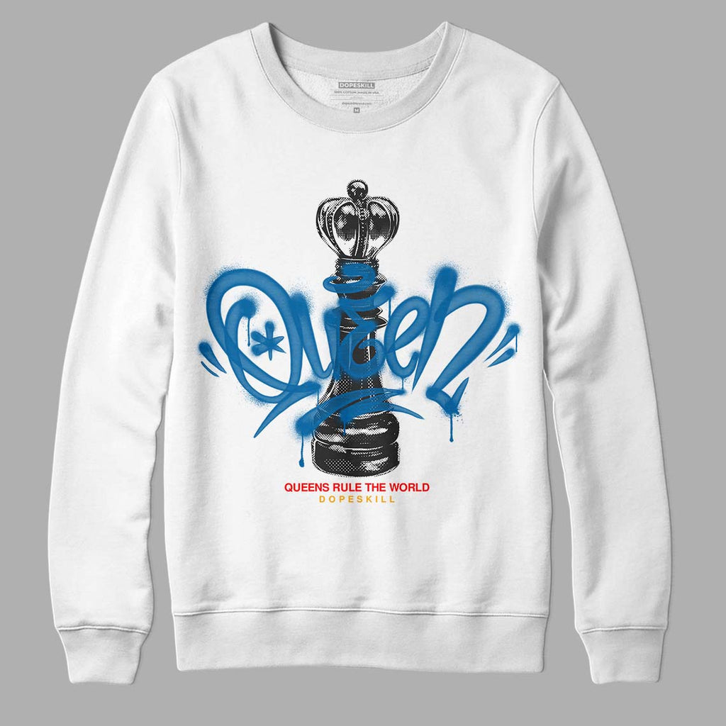 Jordan 4 Retro GS 'Messy Room' DopeSkill Sweatshirt Queen Chess Graphic Streetwear - White